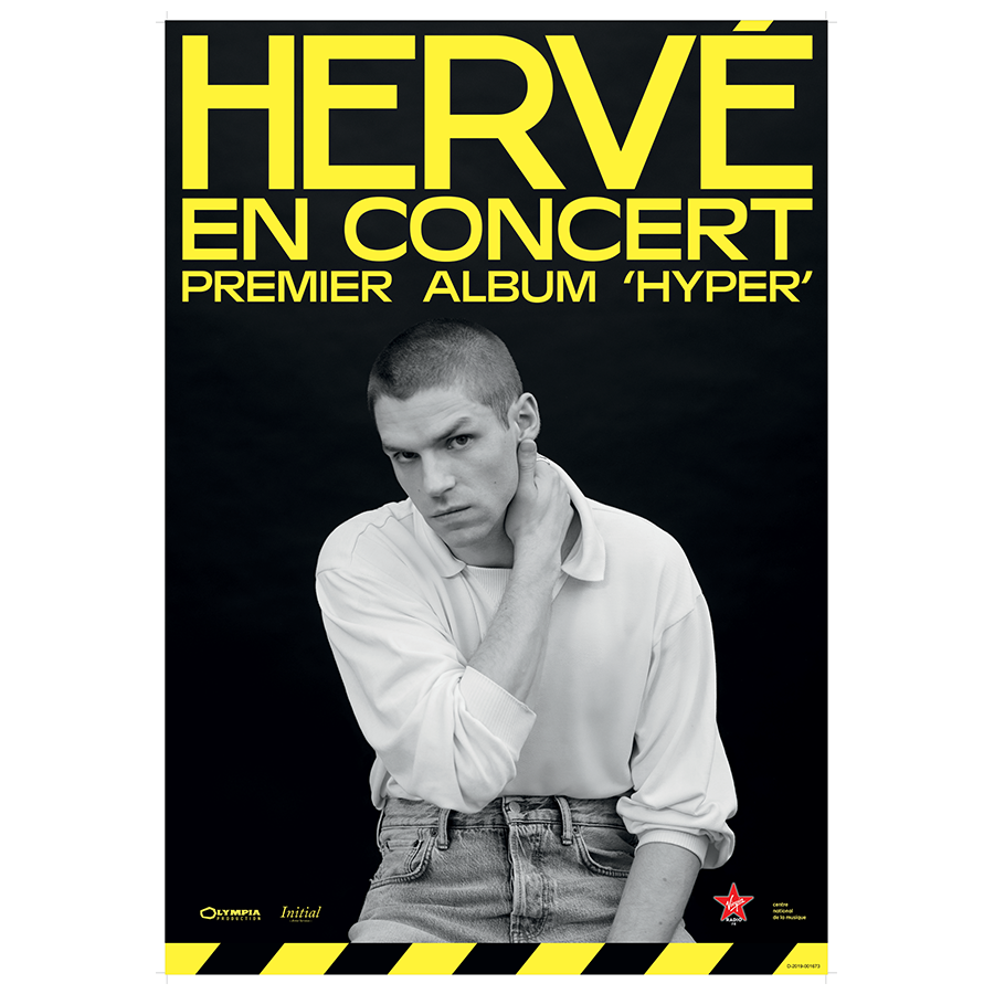 Affiche Hervé en concert dédicacée