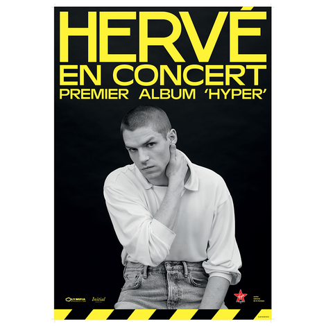 Affiche Hervé en concert dédicacée